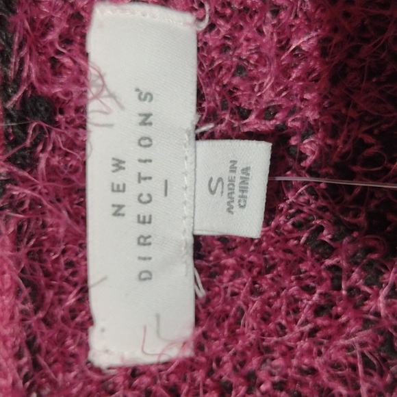 New Directions Pink and Black Cardigan NWT - Picture 3 of 6